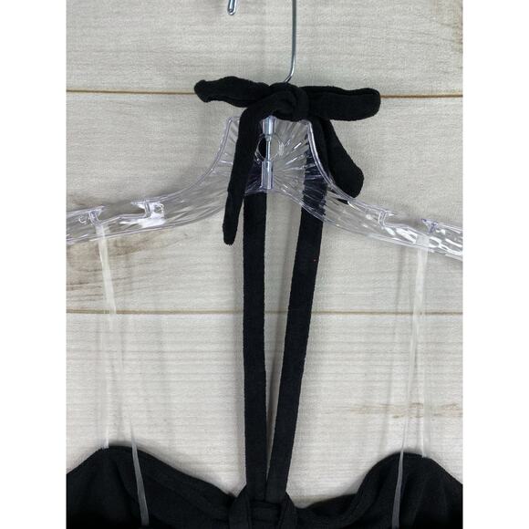 Wild Fable Shortall Womens L Black Terry Cloth Short Romper Halter Beach NWT! - Picture 10 of 13